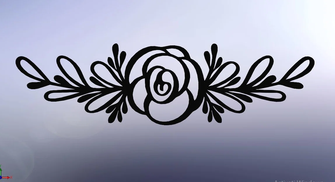 Mô hình trang trí tường hoa 2D (Wall Flower Decor) in 3D - Image 1