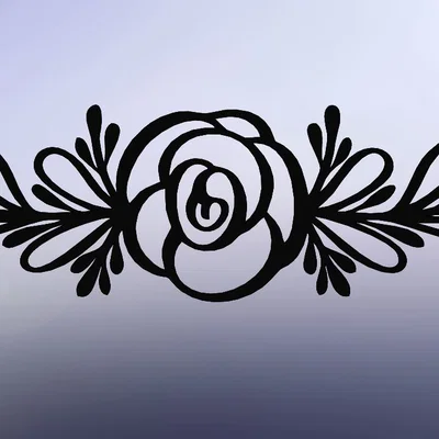 Mô hình trang trí tường hoa 2D (Wall Flower Decor) in 3D