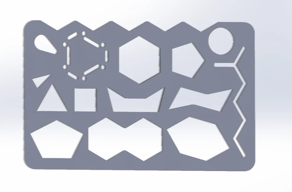 Thước vẽ hình hóa học (Chemistry Stencil) tiện lợi cho học tập - Image 1