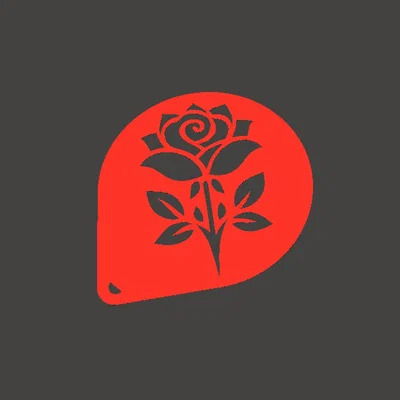 Stencil hoa hồng cho nghệ thuật/pyrography Daisy flower (150mm, dày 0.4mm)