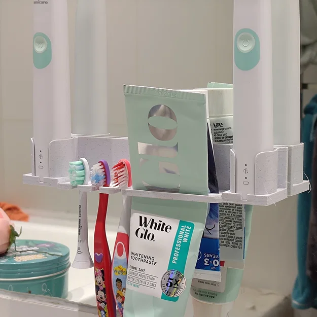 Giá Đỡ Bàn Chải & Kem Đánh Răng - Gắn Gương - Image 3