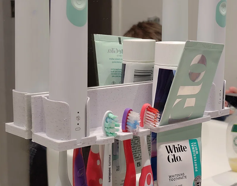 Giá Đỡ Bàn Chải & Kem Đánh Răng - Gắn Gương - Image 4