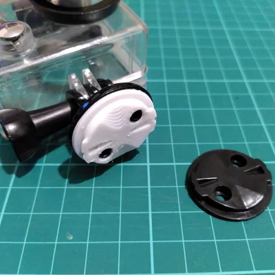 Miếng plate quarter mount Garmin thay thế cho adapter GoPro