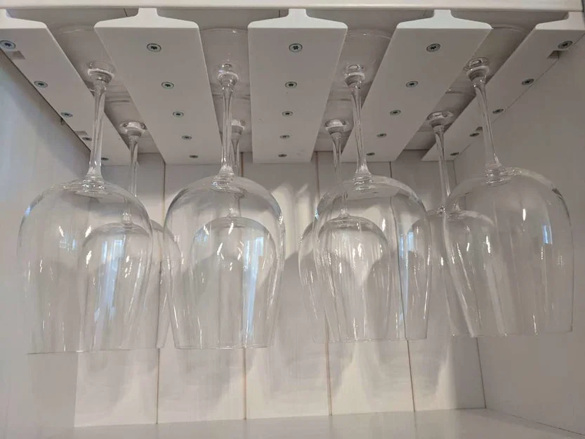 Giá treo ly rượu vang thiết kế in 3D thông minh cho tủ bếp - Image 3