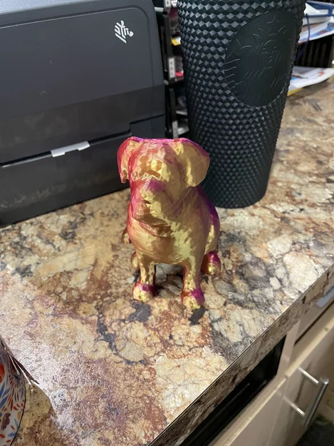 Mô hình chú chó English Mastiff Low Poly decor để bàn - Image 2