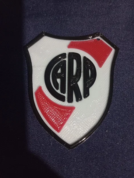Mô hình huy hiệu River Plate 3D - Tệp STL và F3D tùy chỉnh - Image 1