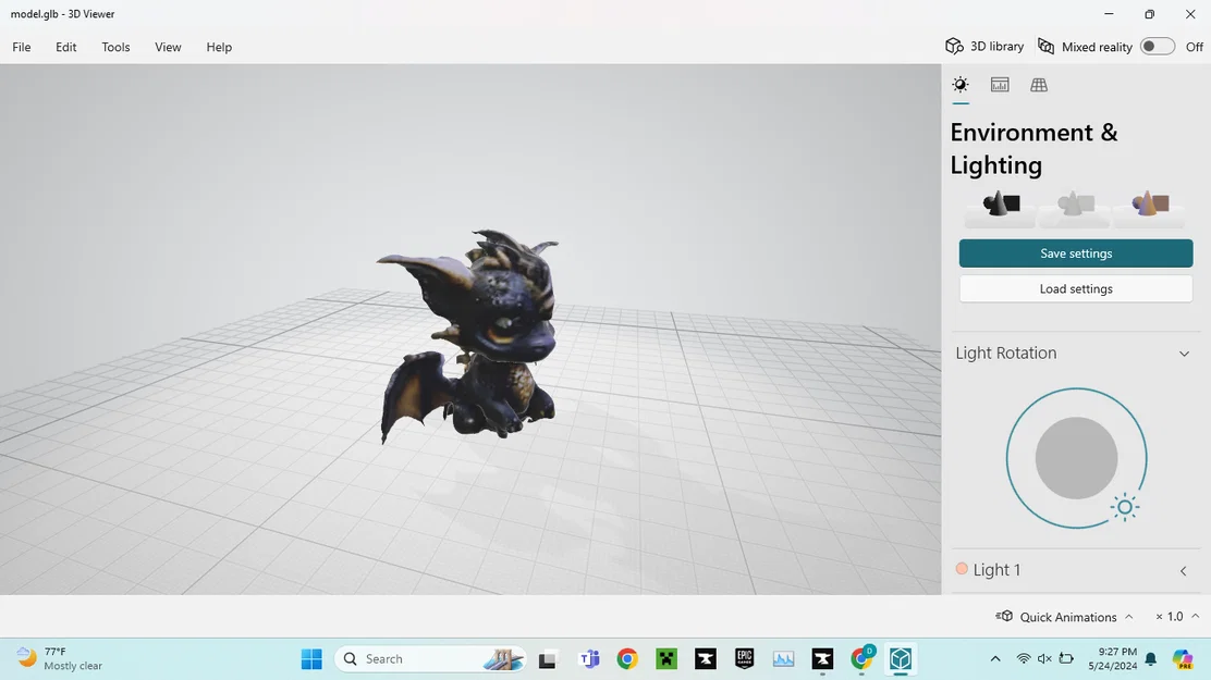 Mô hình chú rồng nhỏ đáng yêu (Cute Dragon) dùng trang trí - Image 1