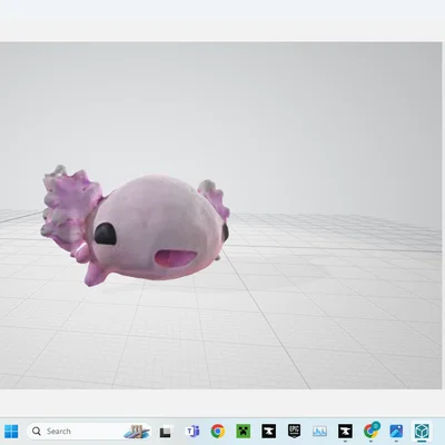 Mô hình 3D Axolotl (Kỳ giông) cực dễ thương để in trang trí