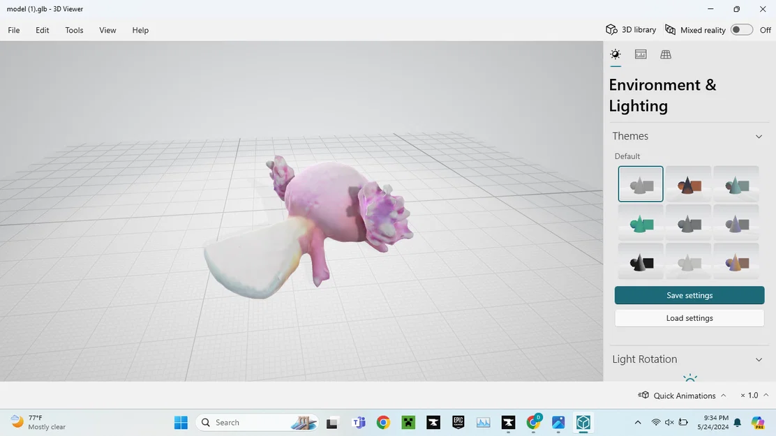 Mô hình 3D Axolotl (Kỳ giông) cực dễ thương để in trang trí - Image 4