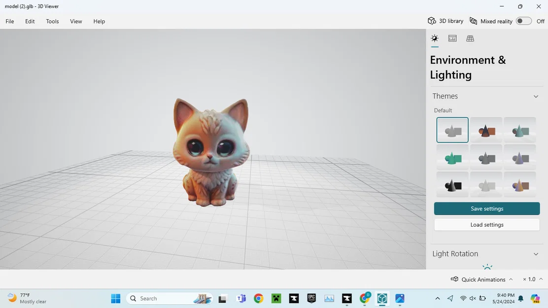 Mô hình 3D Chú Mèo Con Đáng Yêu Để Bàn (Cute Cat) - Image 1