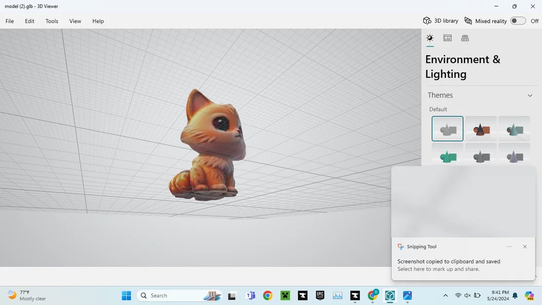 Mô hình 3D Chú Mèo Con Đáng Yêu Để Bàn (Cute Cat) - Image 2