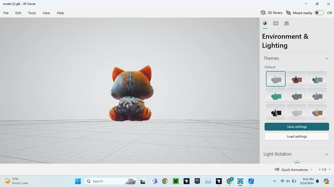 Mô hình 3D Chú Mèo Con Đáng Yêu Để Bàn (Cute Cat) - Image 3