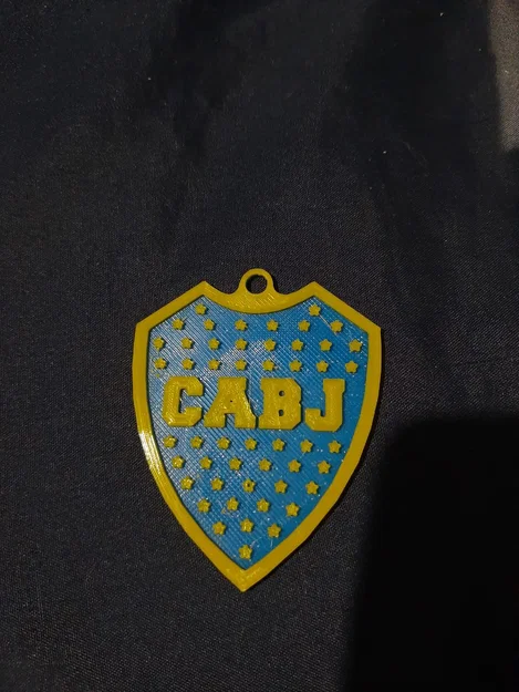 Móc khóa biểu tượng Boca Juniors (CABJ) - In 3D 2 màu sắc nét - Image 1