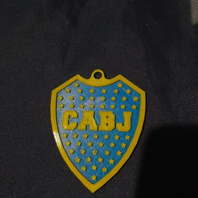 Móc khóa biểu tượng Boca Juniors (CABJ) - In 3D 2 màu sắc nét