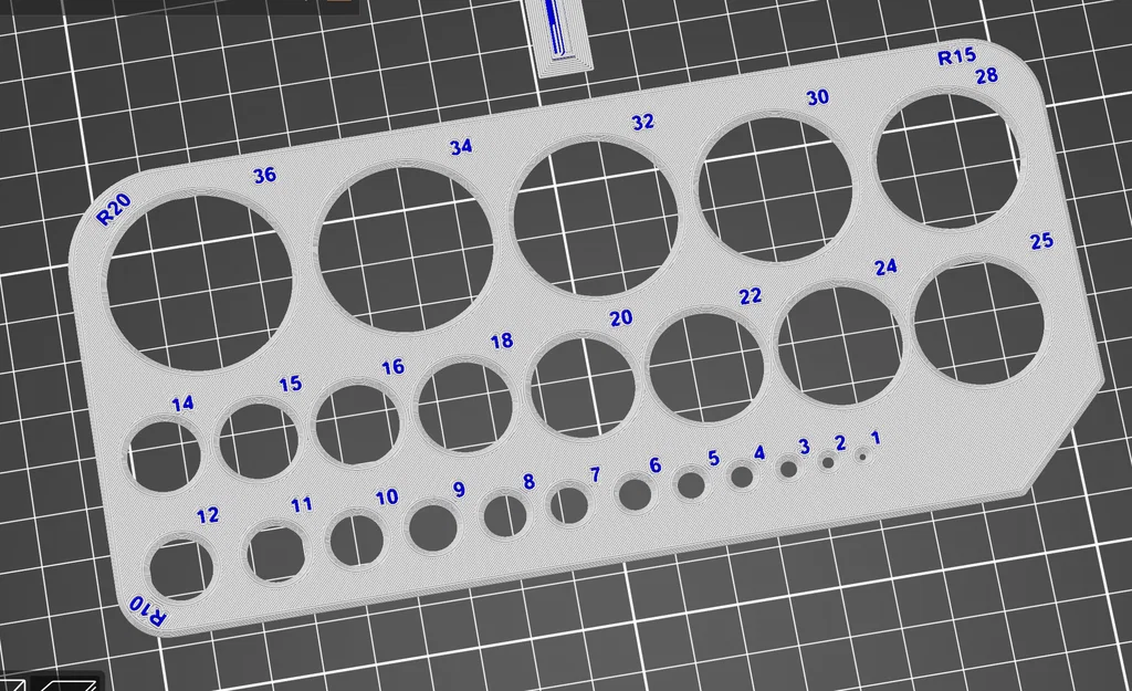 Thước Kẻ Khuôn Mẫu Hình Tròn (Circle Template) Hỗ Trợ Vẽ Kỹ Thuật 3D - Image 1