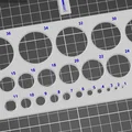 Thước Kẻ Khuôn Mẫu Hình Tròn (Circle Template) Hỗ Trợ Vẽ Kỹ Thuật 3D - Thumbnail 1