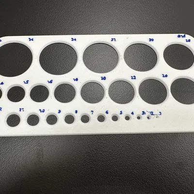 Thước Kẻ Khuôn Mẫu Hình Tròn (Circle Template) Hỗ Trợ Vẽ Kỹ Thuật 3D