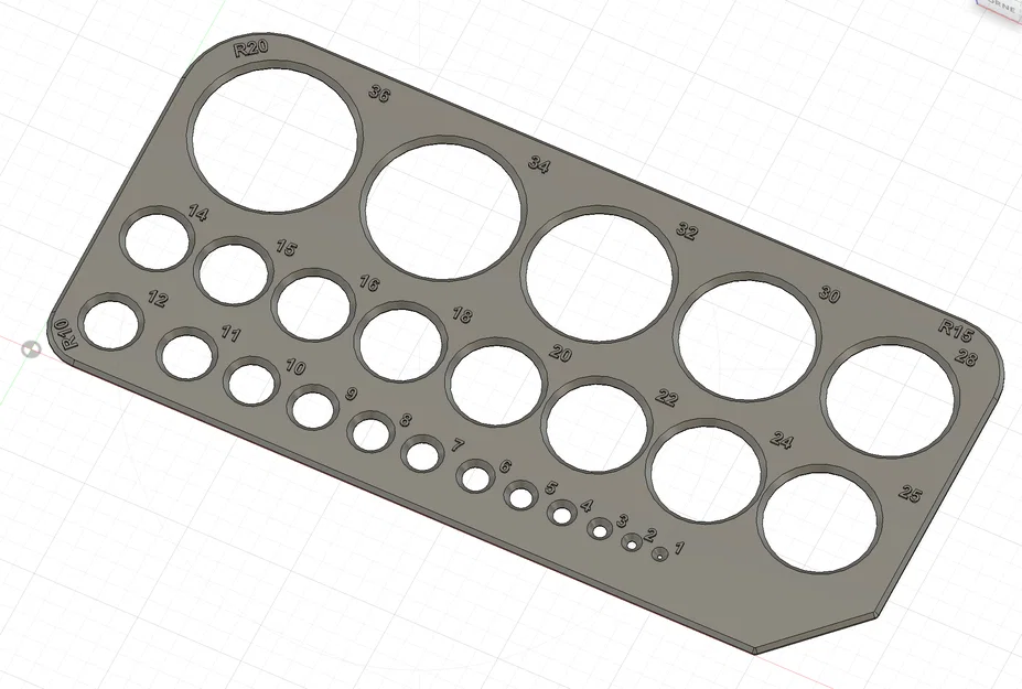 Thước Kẻ Khuôn Mẫu Hình Tròn (Circle Template) Hỗ Trợ Vẽ Kỹ Thuật 3D - Image 3