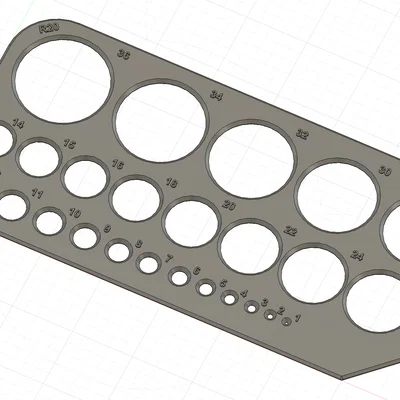 Thước Kẻ Khuôn Mẫu Hình Tròn (Circle Template) Hỗ Trợ Vẽ Kỹ Thuật 3D