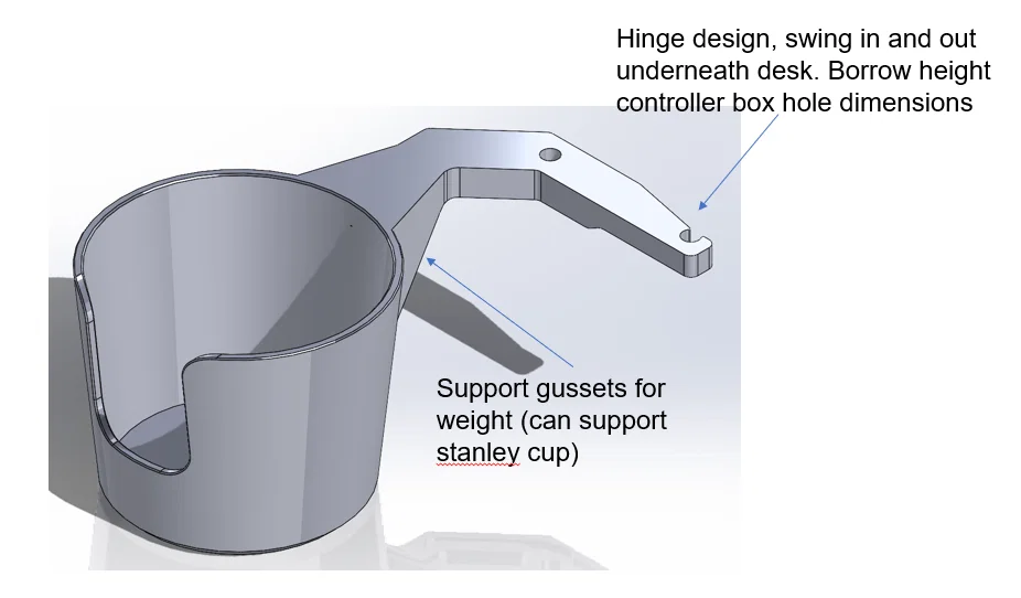 Giá để ly CORSAIR Platform:6 (gắn dưới bàn) - Image 3