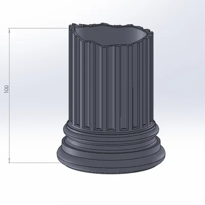 Ống cắm bút hình cột La Mã cổ điển in 3D cực đẹp