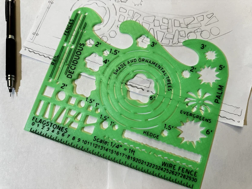 Khuôn Vẽ Cảnh Quan (Landscape Drawing Template) - Image 1