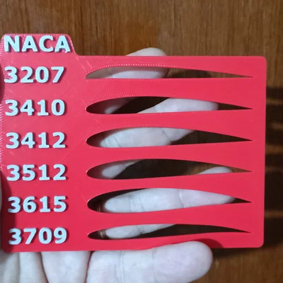 Template vẽ biên dạng cánh NACA (chuỗi 4 chữ số)