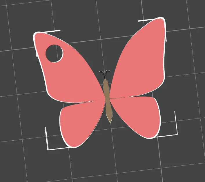 Móc khóa hình bướm xinh xắn - File in 3D chất lượng cao - Image 1