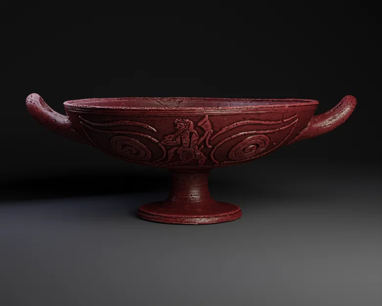 Mô hình in 3D chén cổ Hy Lạp Attic Black Figure Eye Cup tinh xảo - Image 1