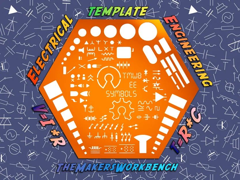 Template ký hiệu sơ đồ Điện–Điện tử (Electrical Engineering) - STL và DXF - Image 1
