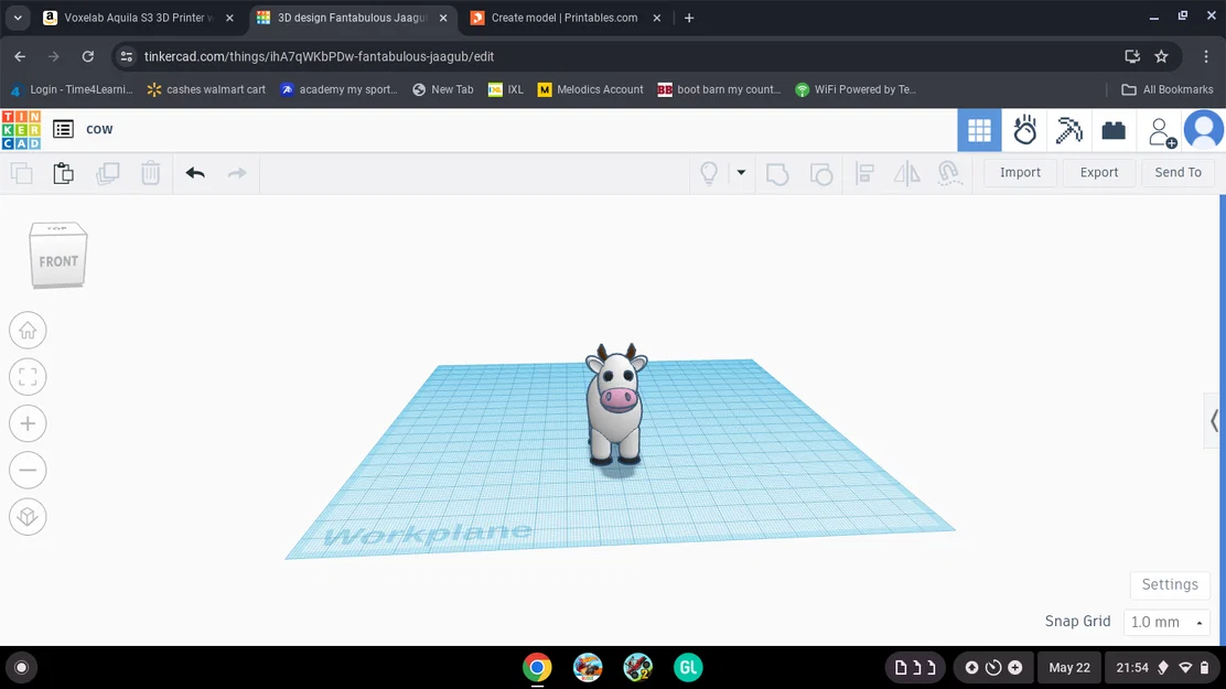 Mô hình chú bò nông trại (cow) 3D siêu đáng yêu cho góc làm việc - Image 1