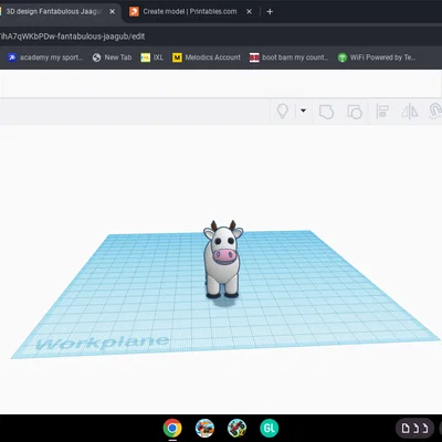 Mô hình chú bò nông trại (cow) 3D siêu đáng yêu cho góc làm việc