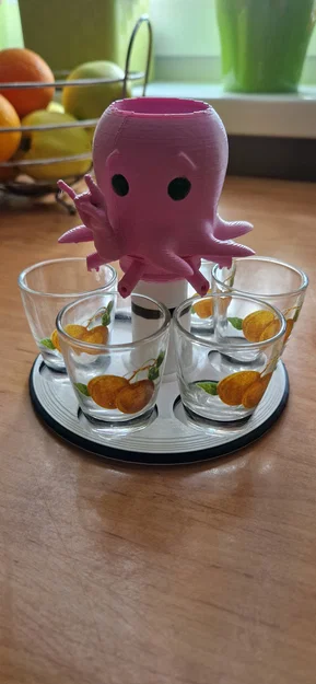 Bộ Rót Rượu Hình Bạch Tuộc Dễ Thương - Hướng Dẫn In 3D Chi Tiết - Image 1