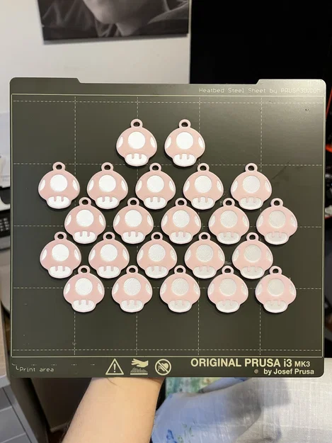 Móc khóa hình nấm Super Mario (Mushroom Keychain) in 3D - Image 3