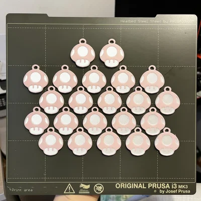 Móc khóa hình nấm Super Mario (Mushroom Keychain) in 3D