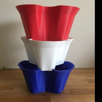 Chậu hoa xếp chồng kèm dĩa lót cây (Stackable Flower Pot + Plant Saucer)