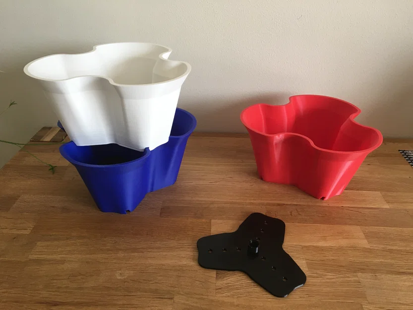 Chậu hoa xếp chồng kèm dĩa lót cây (Stackable Flower Pot + Plant Saucer) - Image 11
