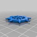 Mô hình 3D vô lăng tàu thủy (Rudder Wheel) decor trang trí độc đáo - Thumbnail 5