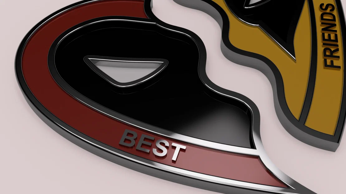 Móc khóa / Dây chuyền logo trái tim Deadpool Wolverine - Image 5