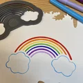 Khuôn vẽ hình cầu vồng (Rainbow Stencil) - Đồ chơi in 3D sáng tạo - Thumbnail 1