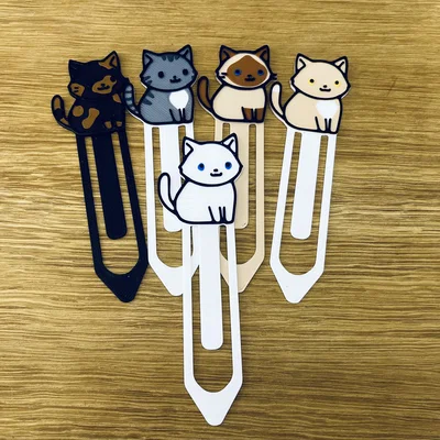 Bookmark Mèo Trắng Dễ Thương