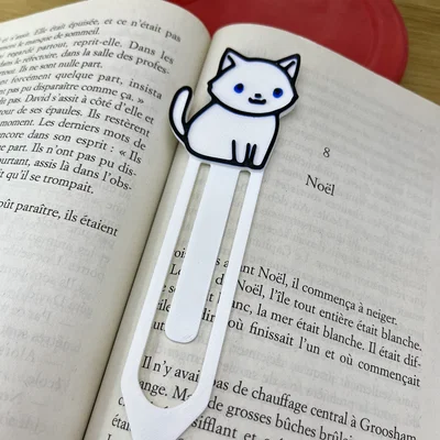 Bookmark Mèo Trắng Dễ Thương