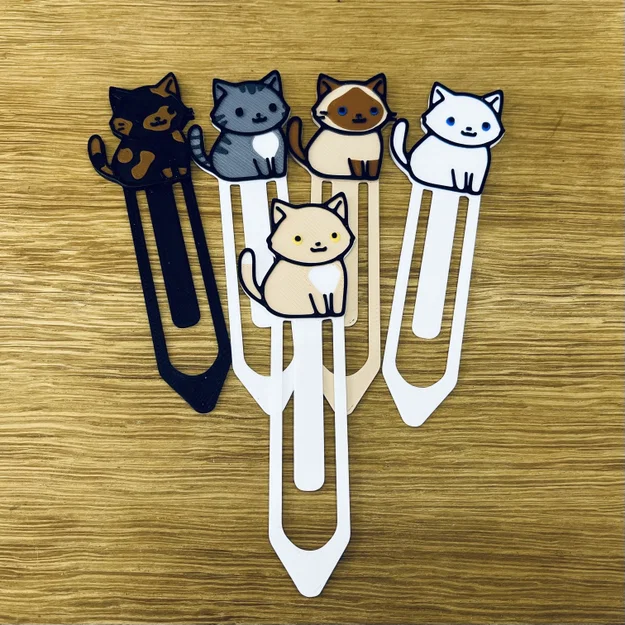Bookmark Mèo Kem Dễ Thương (Cute Cream Cat Bookmark) - Image 1