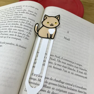 Bookmark Mèo Kem Dễ Thương (Cute Cream Cat Bookmark)