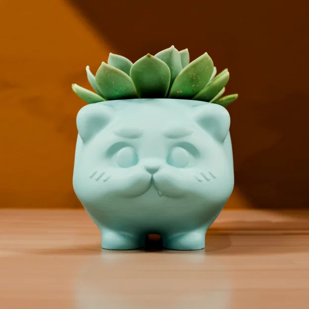 Chậu cây hình mèo đáng yêu (Cute Cat Planter) - Image 1