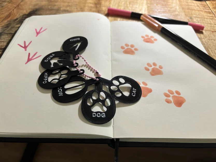 Bộ khuôn tô hình dấu chân động vật cho bé 3D printable - Image 1