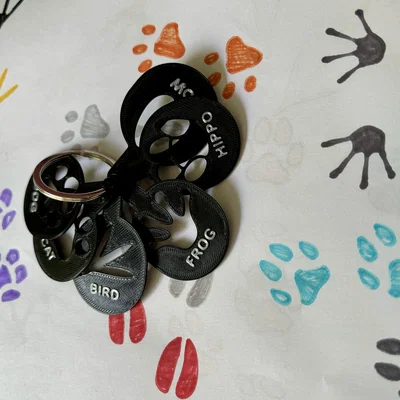 Bộ khuôn tô hình dấu chân động vật cho bé 3D printable