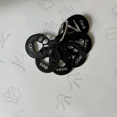 Bộ khuôn tô hình dấu chân động vật cho bé 3D printable