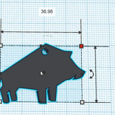 Móc khóa hình logo WK Dzik - Mô hình in 3D độc đáo