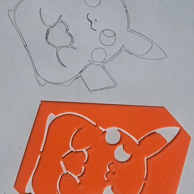 Khuôn Mẫu Vẽ Hình Pikachu Dễ Thương Bằng In 3D Cho Bé
